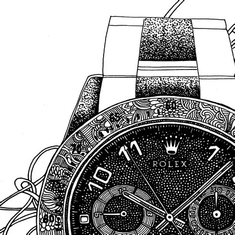 drawing of rolex